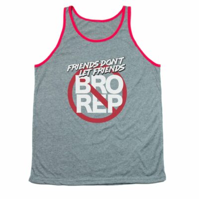 Bro-Rep Gray/Red Tank Top